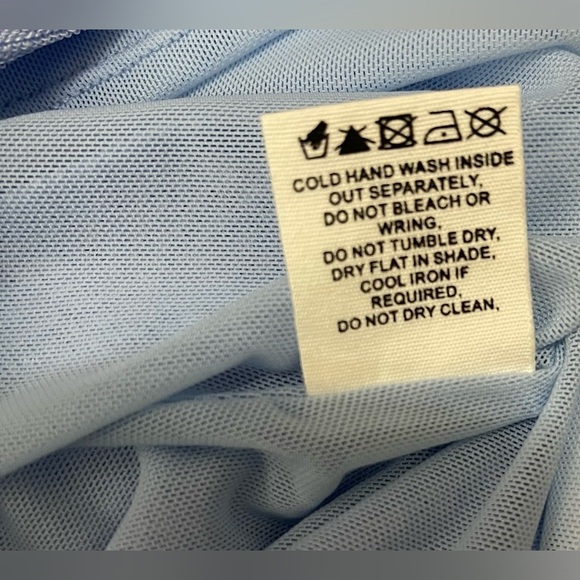 PRINCESS POLLY ALDERNEY CROP MESH TOP BLUE SIZE 2 - Picture 8 of 9